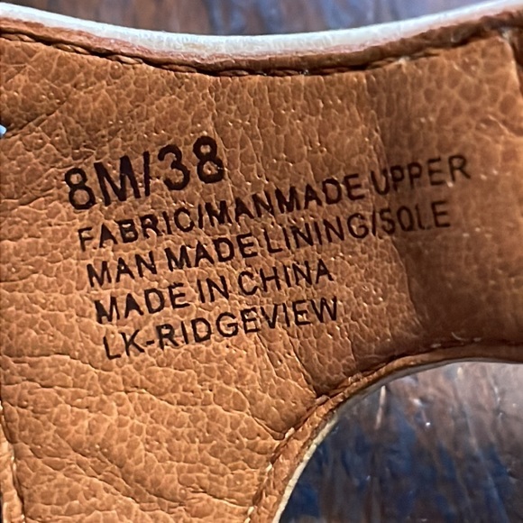 HP! Lucky Brand Cream Colored Lacy Wedge Sandals - Picture 8 of 11